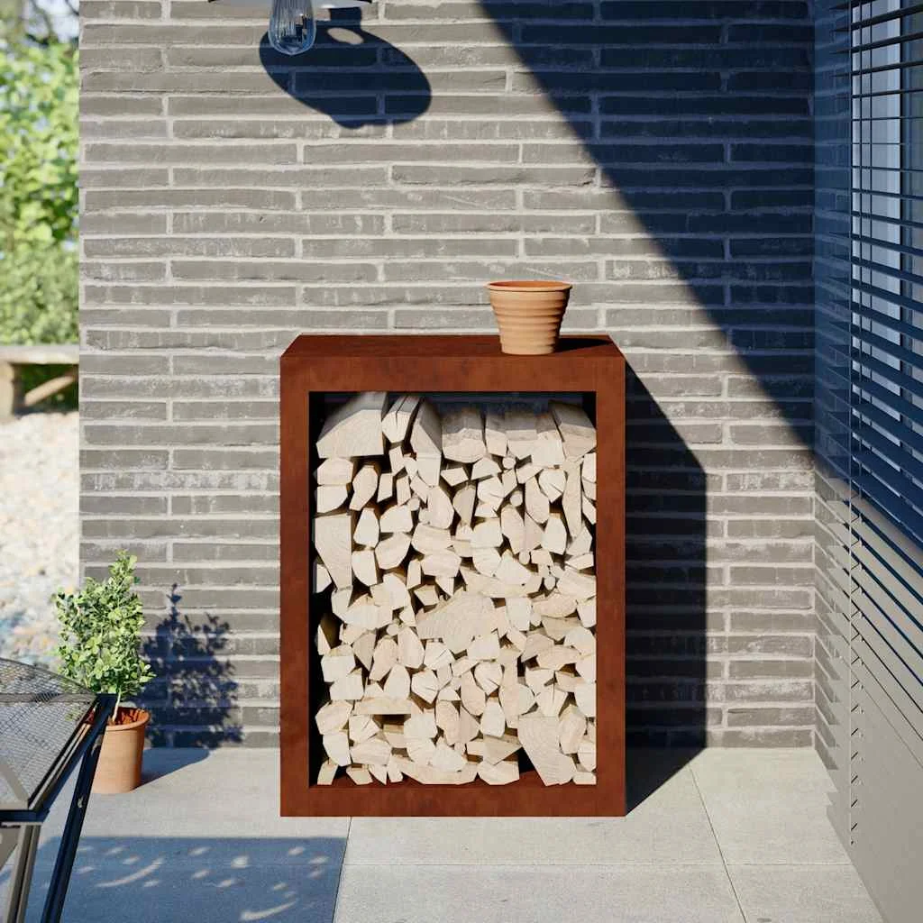 Tűzifa állvány 60x40x80 cm időjárásálló acélból