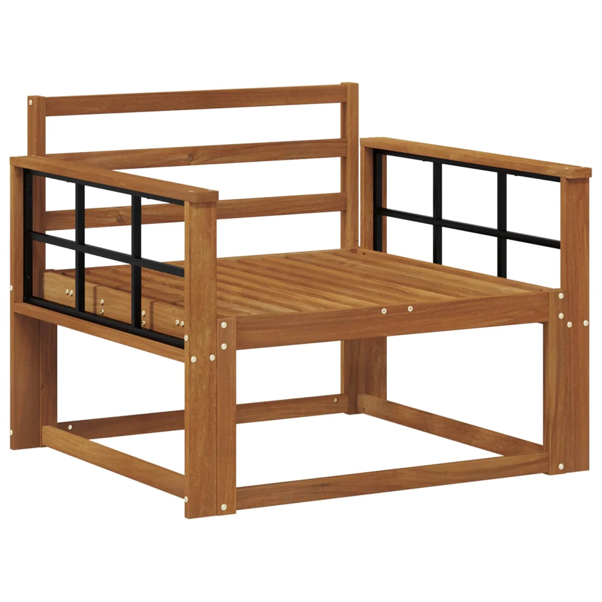 Kültéri középső kanapé Tömör Akácfa Természetes