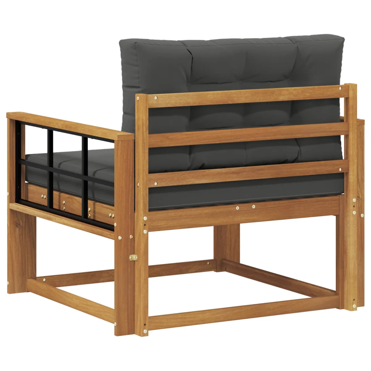 Kültéri középső kanapé Tömör Akácfa Természetes