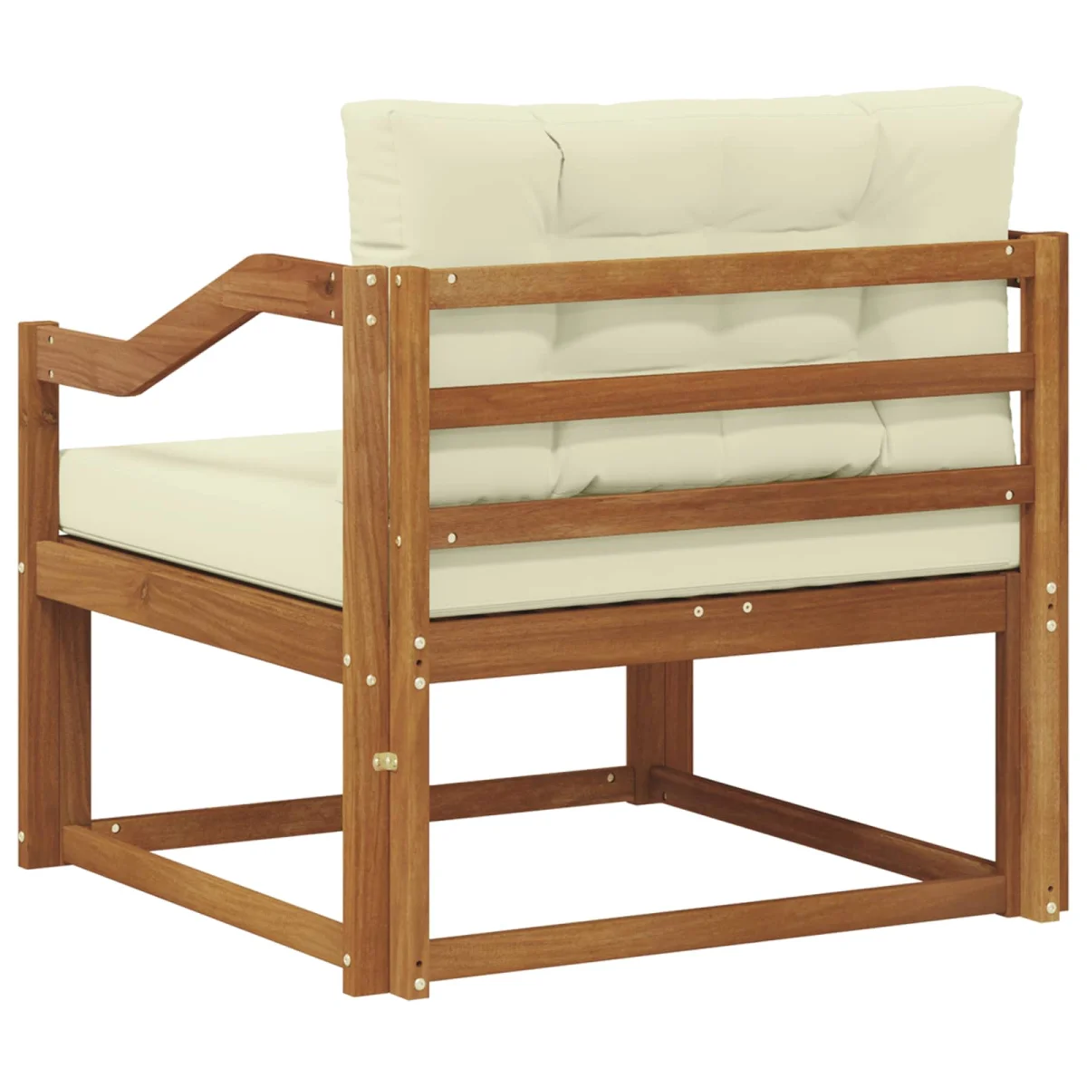 Kültéri középső kanapé Tömör Akácfa Természetes