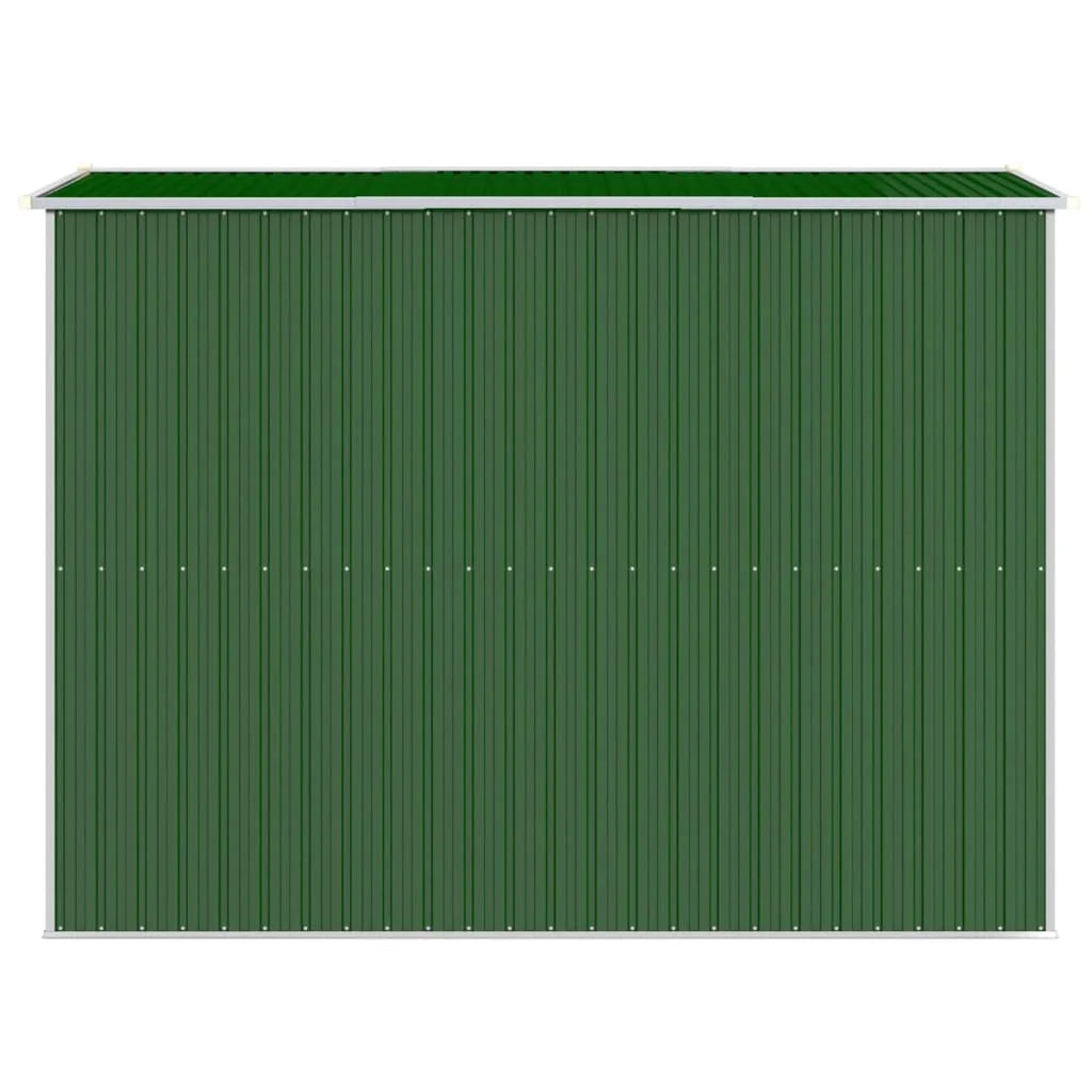 Zöld horganyzott acél kerti fészer 192x274x223 cm