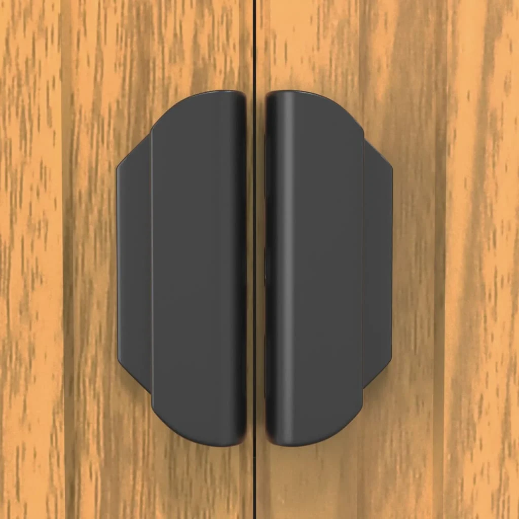 Világosbarna horganyzott acél kerti fészer 192x357x223 cm