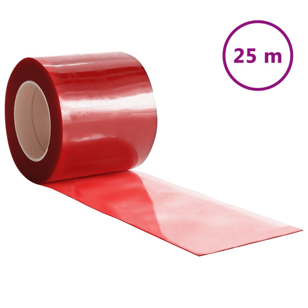 Piros PVC ajtófüggöny 200 mm x 2 mm 25 m