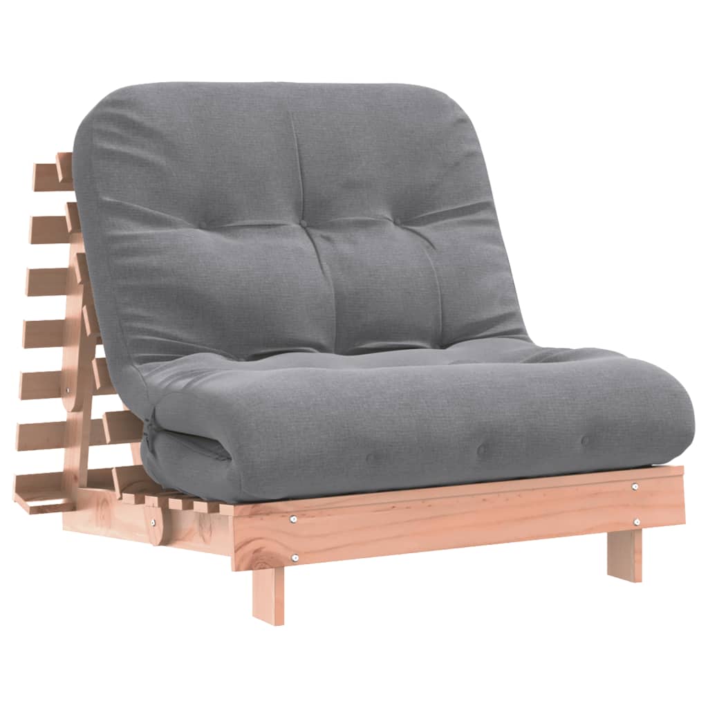 Tömör duglászfenyő futon kanapéágy matraccal 80 x 206 x 11 cm