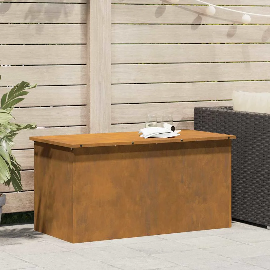 Kültéri Tároló Doboz Barna 100 x 50.5 x 50 cm időjárásálló acél