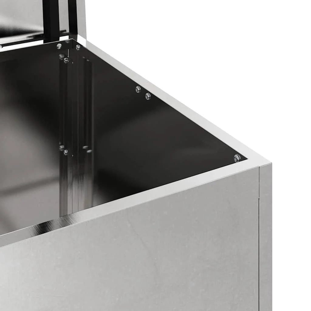 Kültéri Tároló Doboz Ezüst 80 x 50.5 x 50 cm Rozsdamentes acél