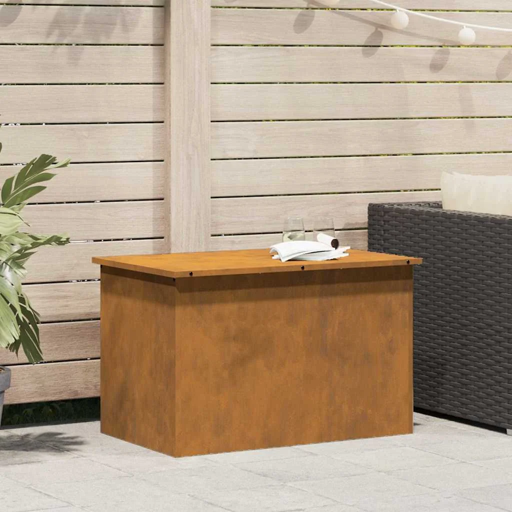 Kültéri Tároló Doboz Barna 80 x 50.5 x 50 cm időjárásálló acél