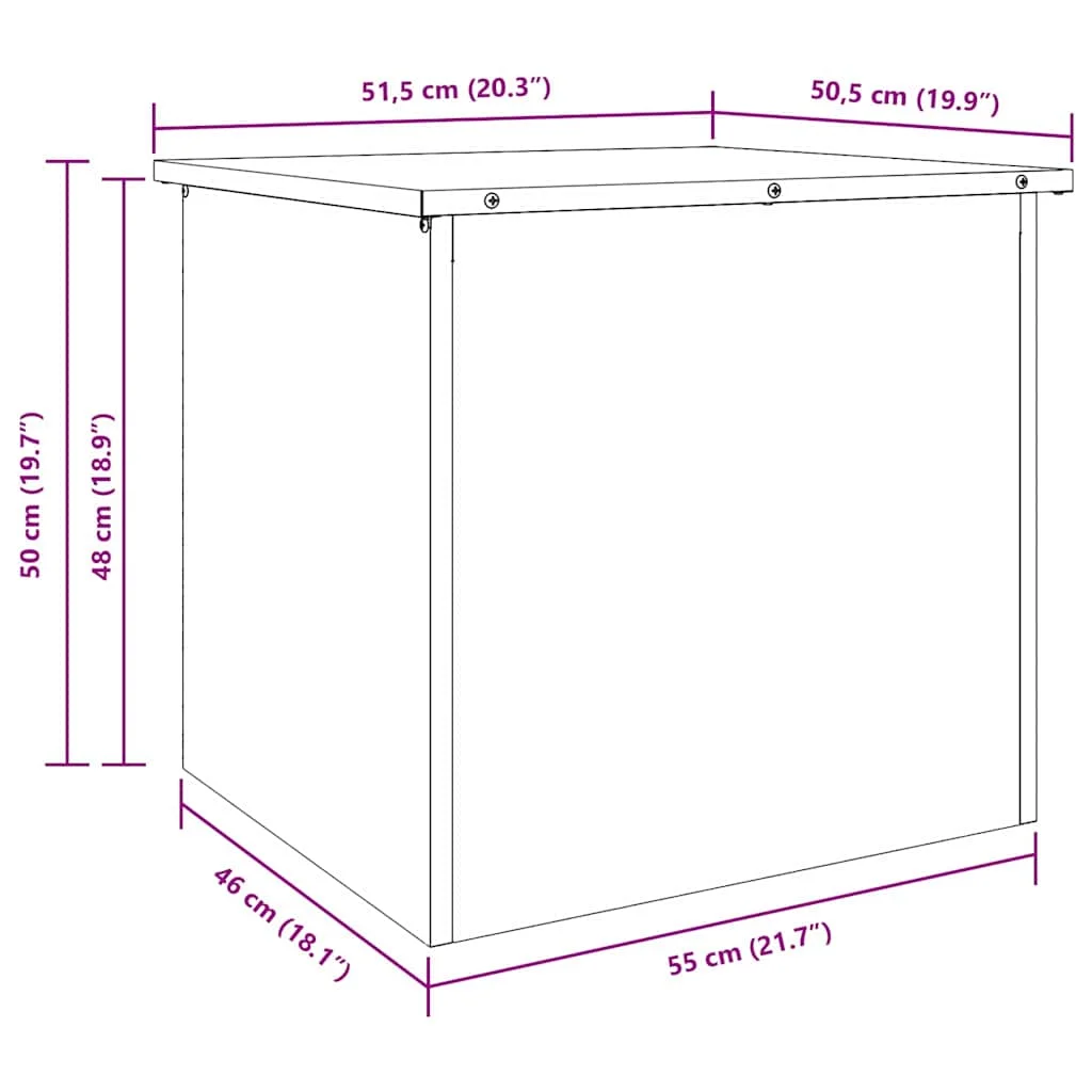 Kültéri Tároló Doboz Ezüst 55 x 50,5 x 50 cm Acél