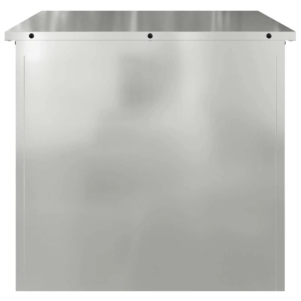 Kültéri Tároló Doboz Ezüst 55 x 50,5 x 50 cm Acél