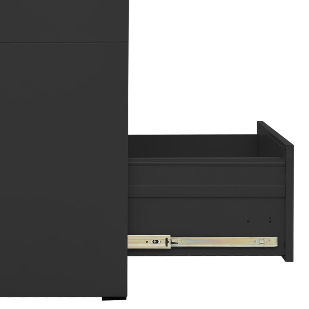 Antracitszürke acél irattartó szekrény 46 x 62 x 72,5 cm