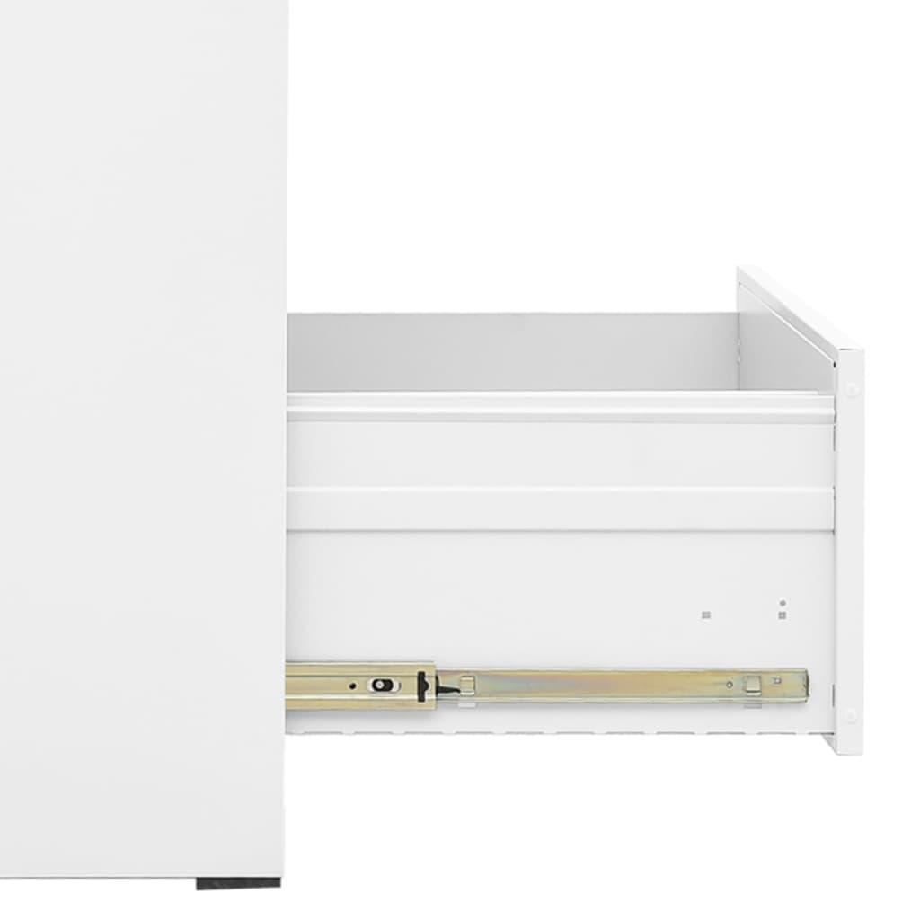 Fehér acél irattartó szekrény 46 x 62 x 133 cm