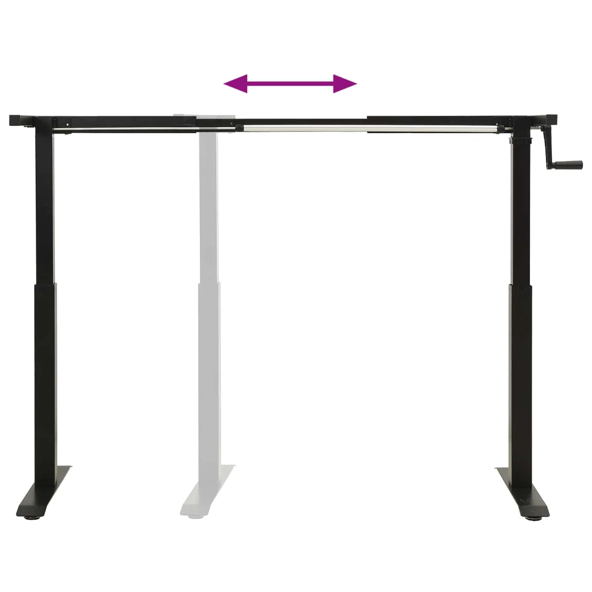 Asztal Fekete és természetes 120 x 60 cm Tömör Tölgyfa
