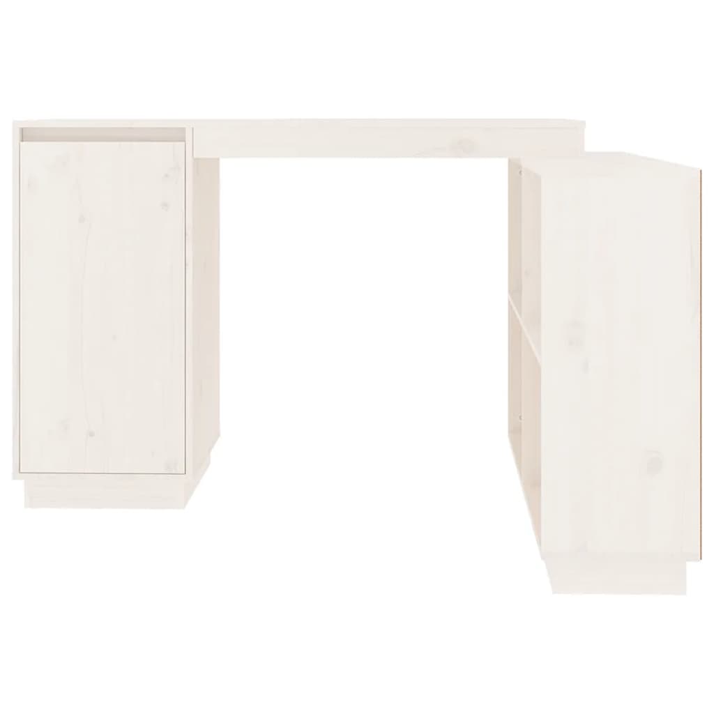 Fehér tömör fenyőfa íróasztal 110x50x75 cm