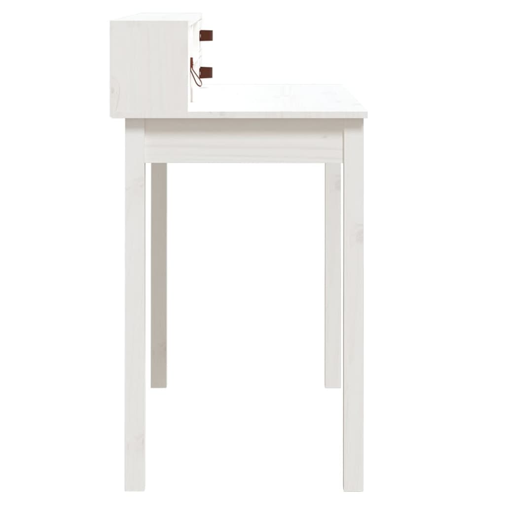Fehér tömör fenyőfa íróasztal 110 x 50 x 93 cm