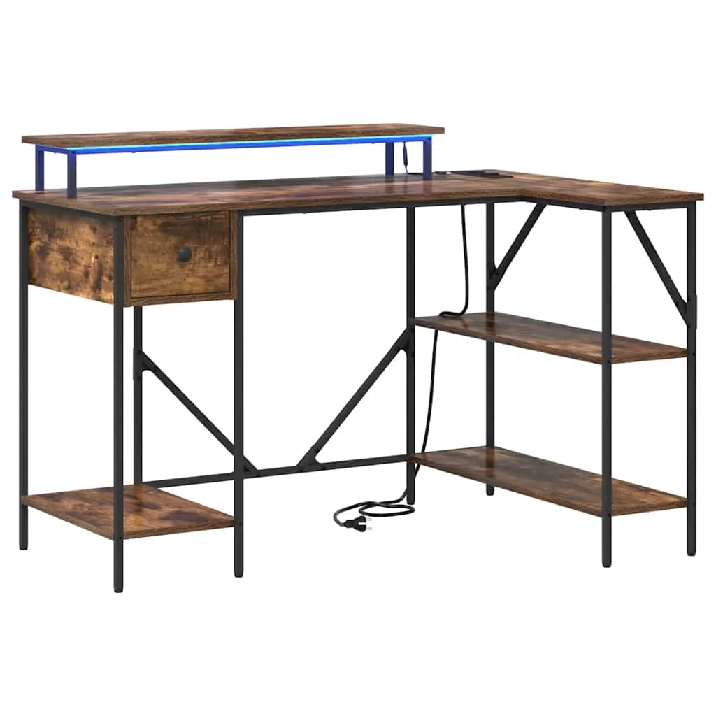 Asztal Füstölt tölgy 120 x 79 x 86.5 cm Faanyag