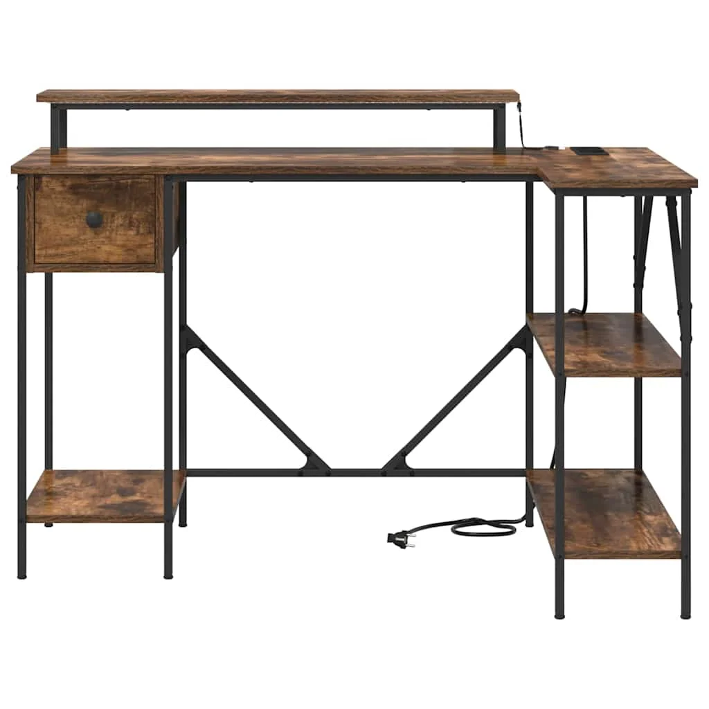 Asztal Füstölt tölgy 120 x 79 x 86.5 cm Faanyag