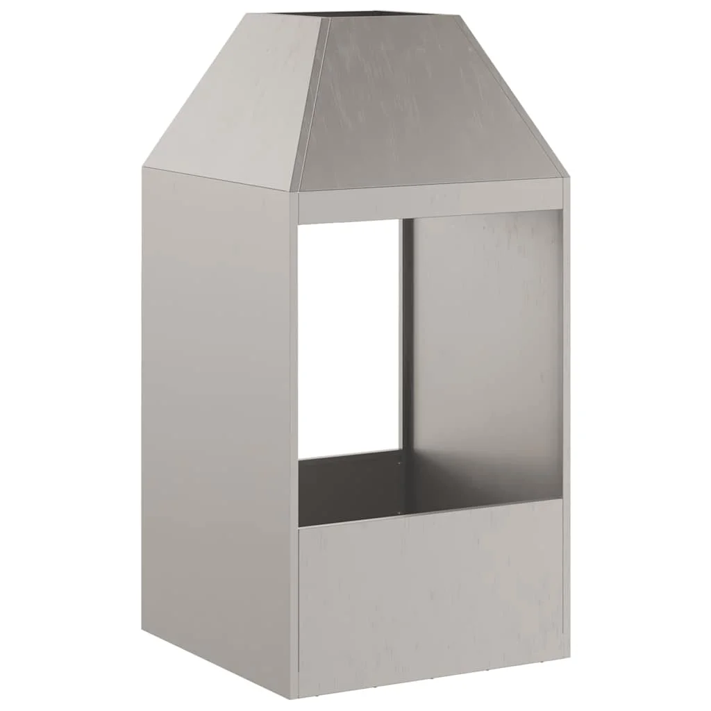 Tűzrakóhely 50x50x100 cm Rozsdamentes Acél