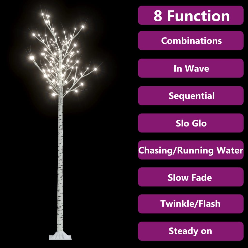 200 LED-es bel-/kültéri hideg fehér fűzfa karácsonyfa 2,2 m