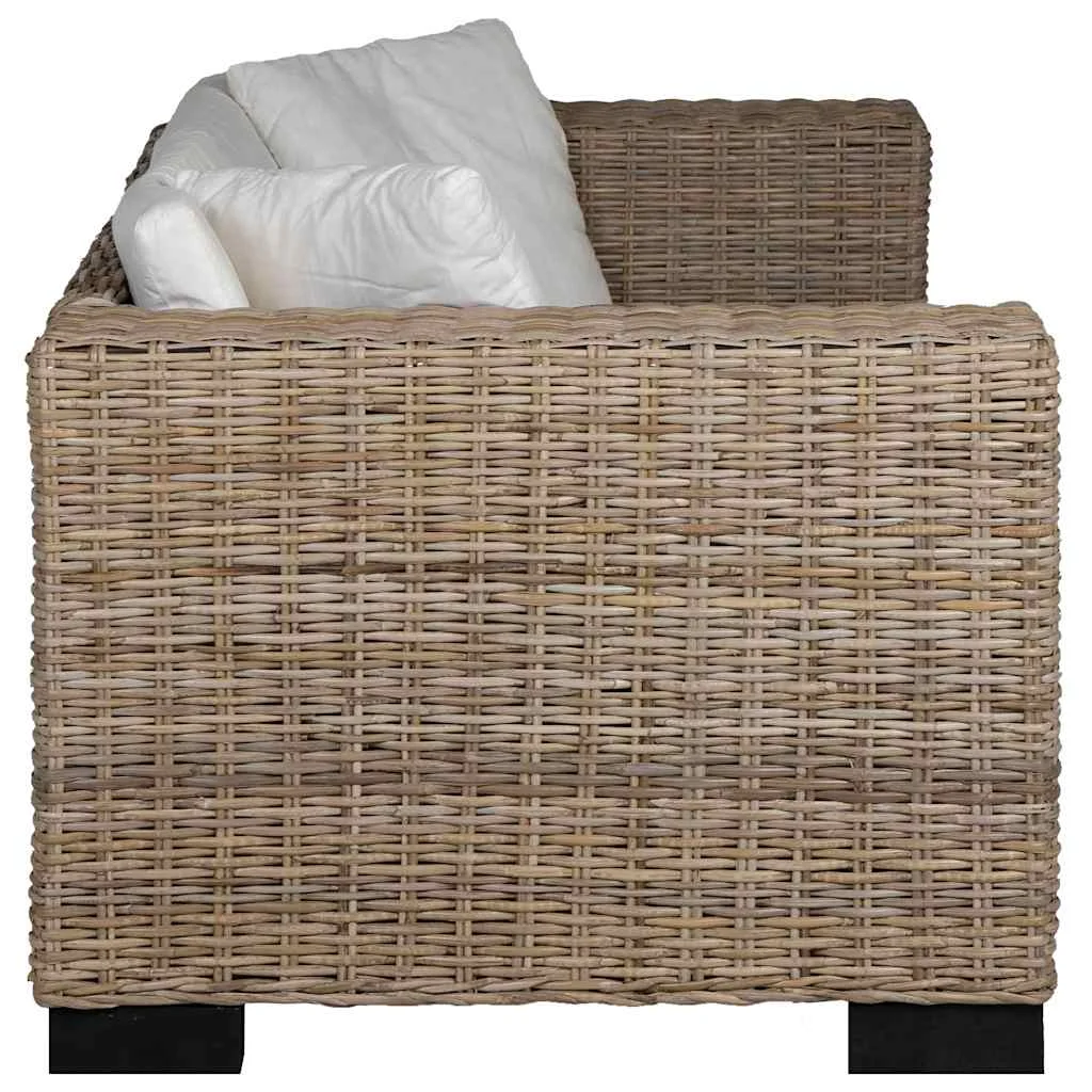 7 darabos kétszemélyes valódi rattan kanapé szett 
