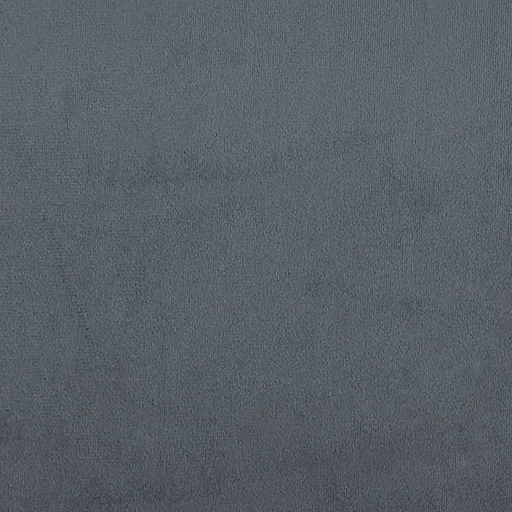 4 részes sötétszürke bársony ülőgarnitúra párnákkal