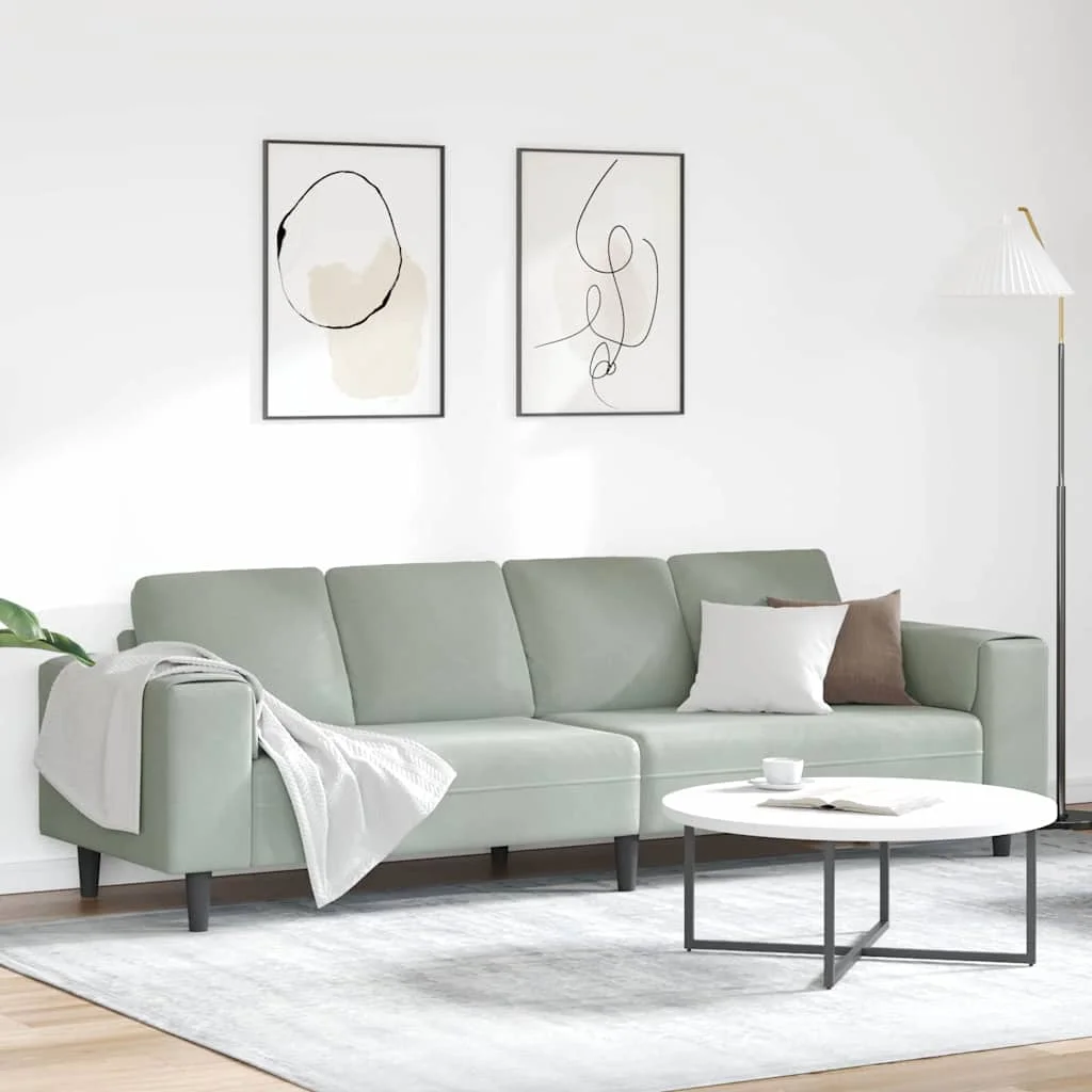Nappali Kanapé Világosszürke 250 x 77 x 76 cm