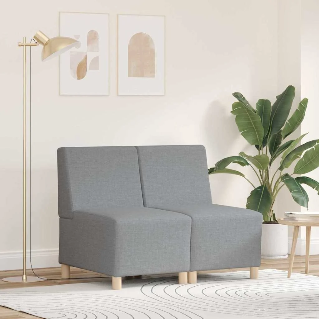 Karfa Nélküli Modularis Kanapé Egység 2 pcs Világosszürke