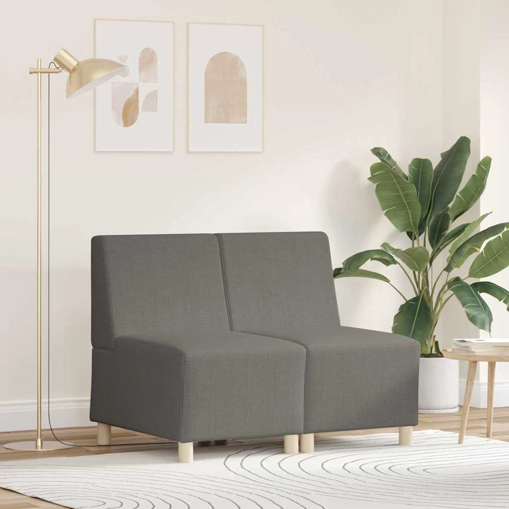 Karfa Nélküli Modularis Kanapé Egység 2 pcs Világosszürke