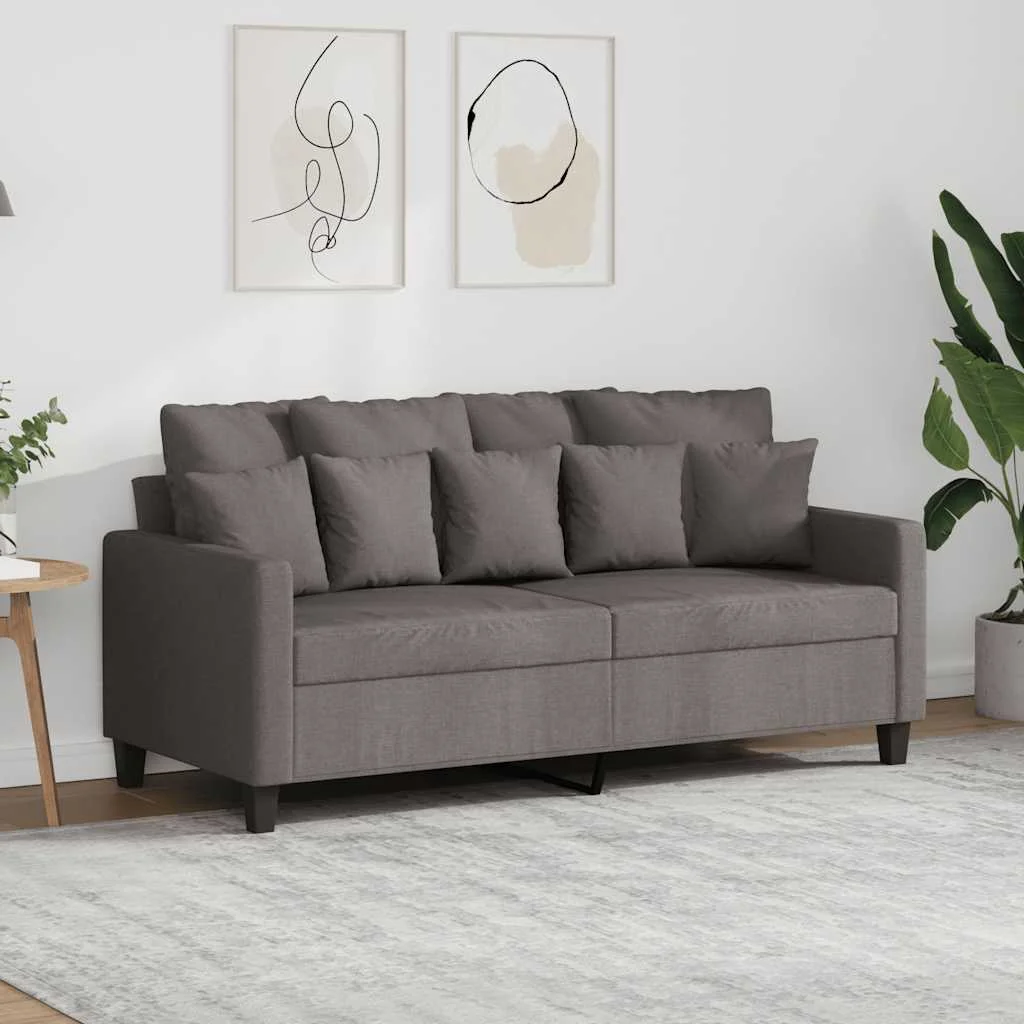 Kétszemélyes tópszínű szövet kanapé 140 cm
