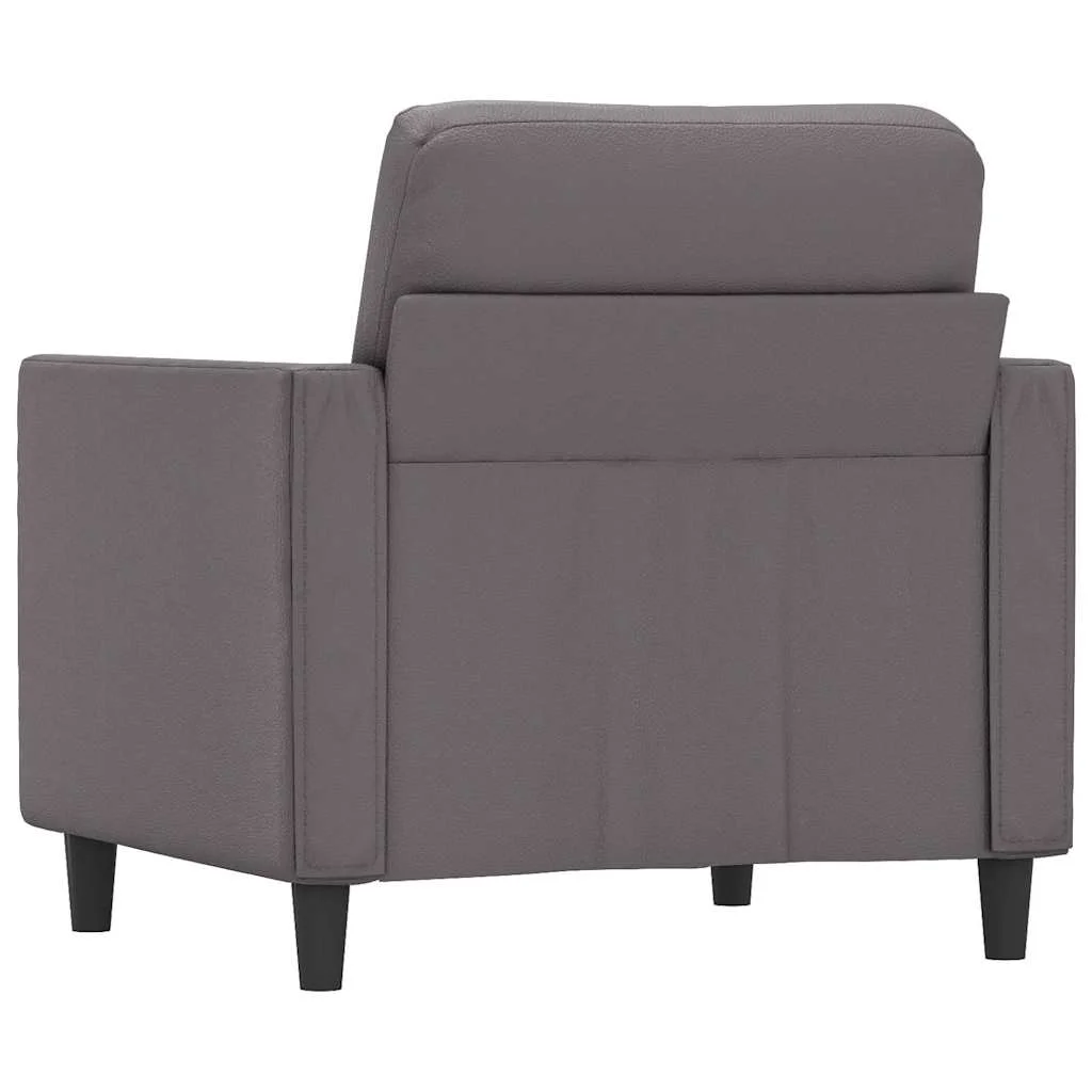 Szürke műbőr kanapészék 60 cm