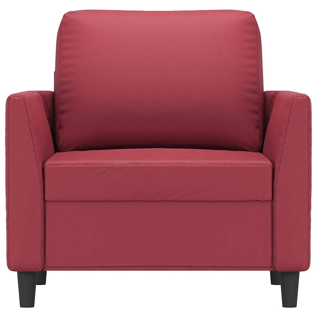 Bordó műbőr kanapéfotel 60 cm