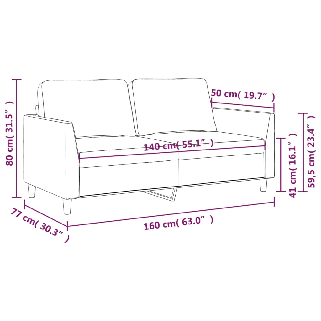 2 személyes bordó színű műbőr kanapé 140 cm