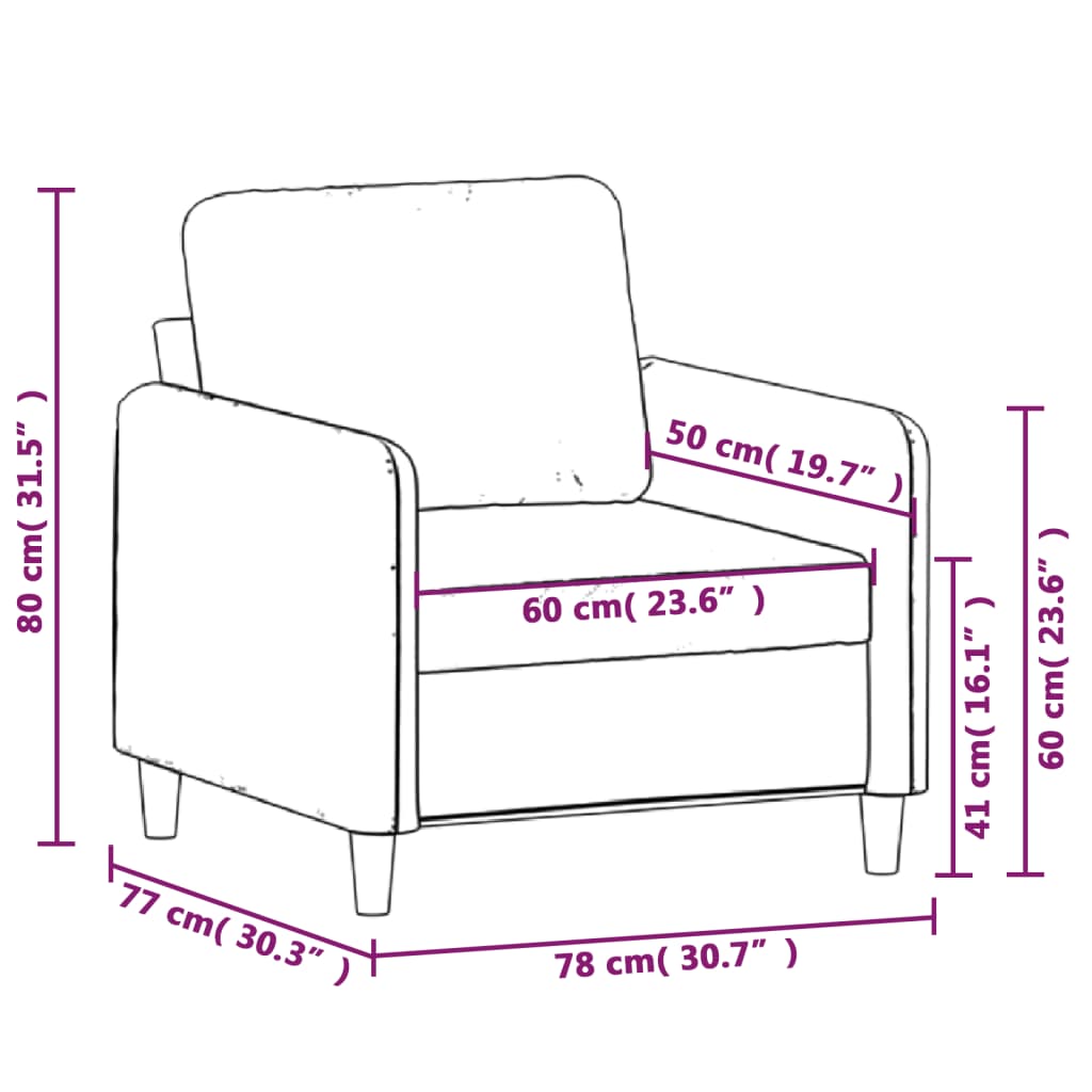 Sötétzöld bársony kanapéfotel 60 cm