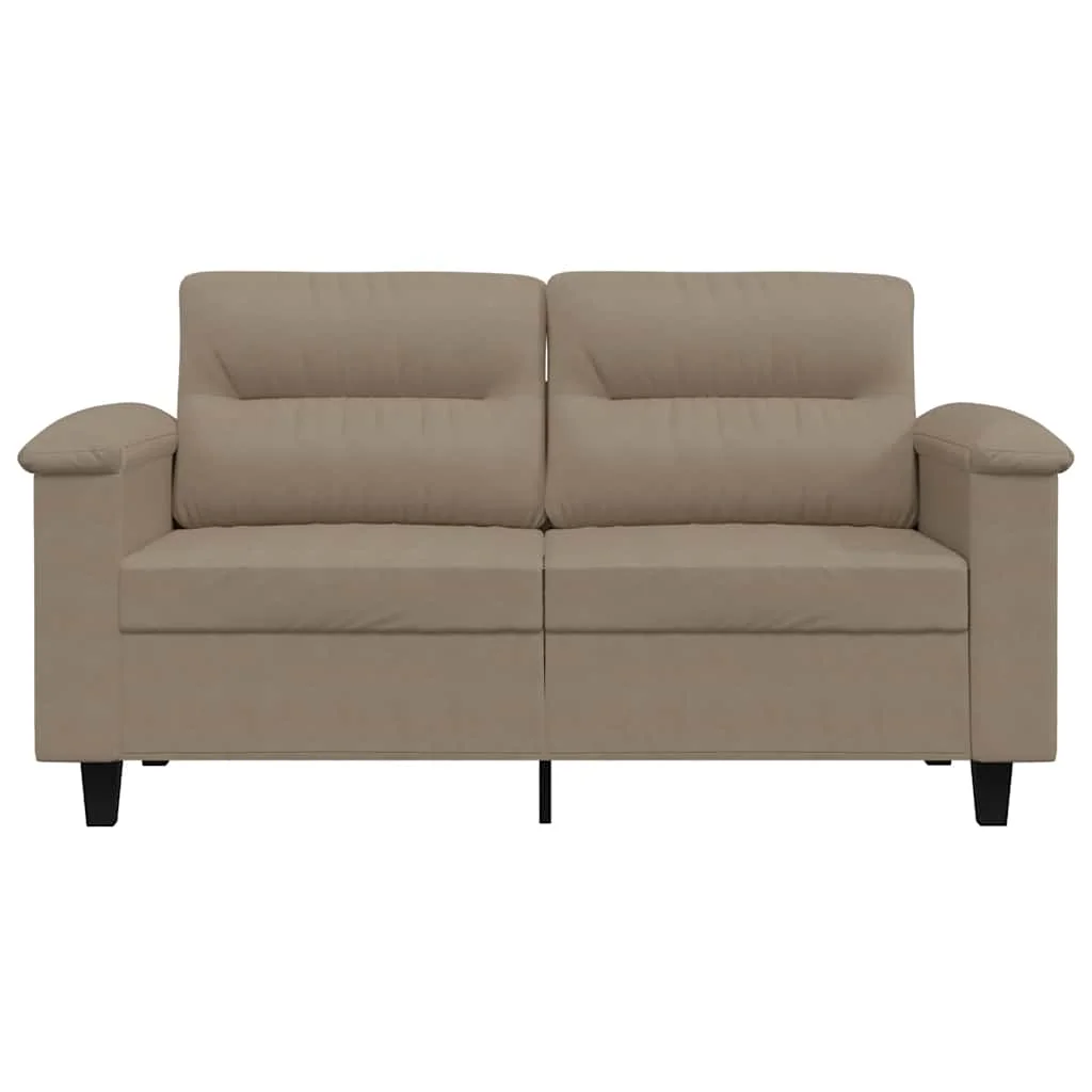 Kétszemélyes tópszínű mikroszálas szövetkanapé 120 cm