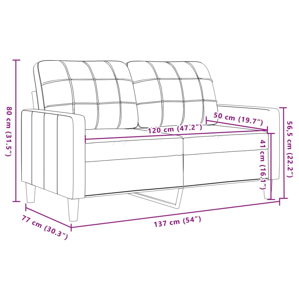 Kétszemélyes sötétzöld bársony kanapé 120 cm