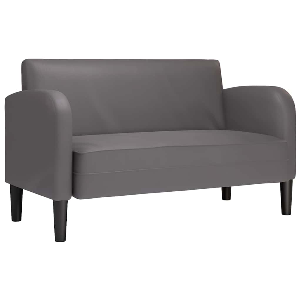 Szürke műbőr Loveseat kanapé 110 cm