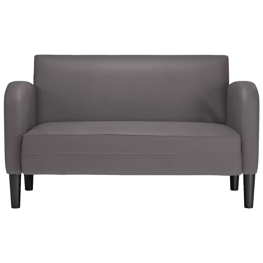 Szürke műbőr Loveseat kanapé 110 cm