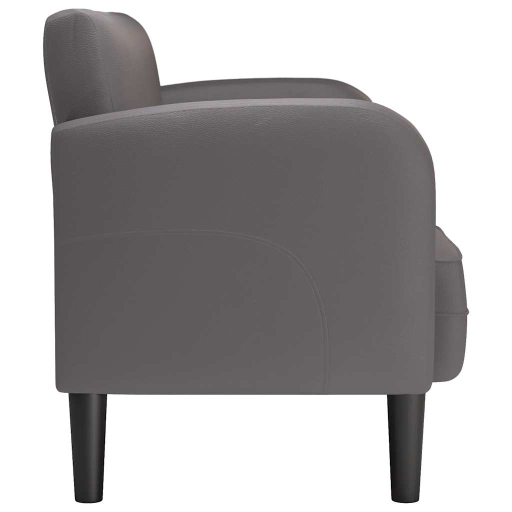 Szürke műbőr Loveseat kanapé 110 cm