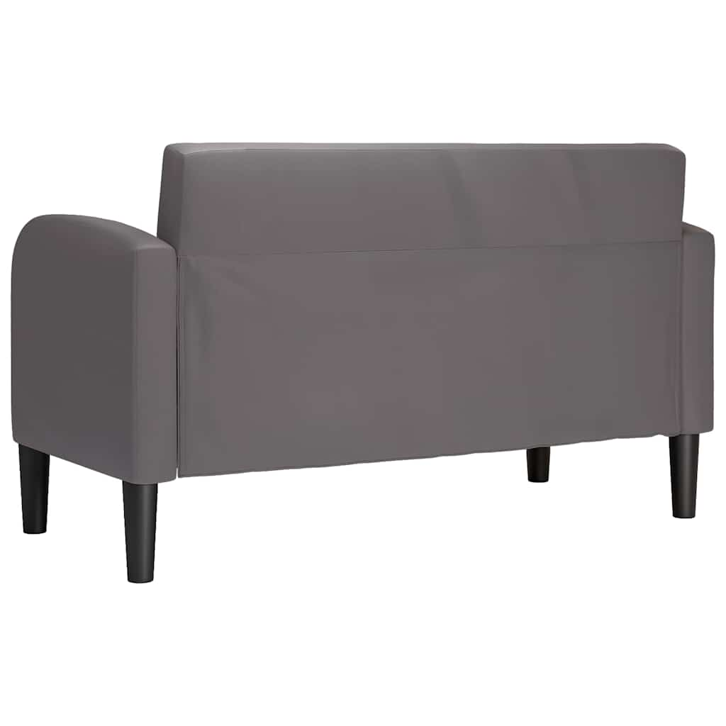 Szürke műbőr Loveseat kanapé 110 cm