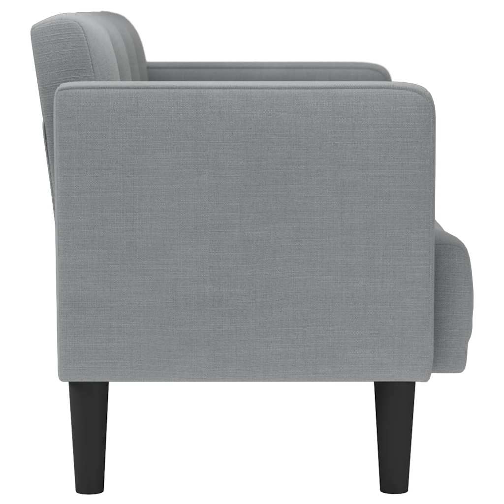 Világosszürke szövet loveseat kanapé 111 cm