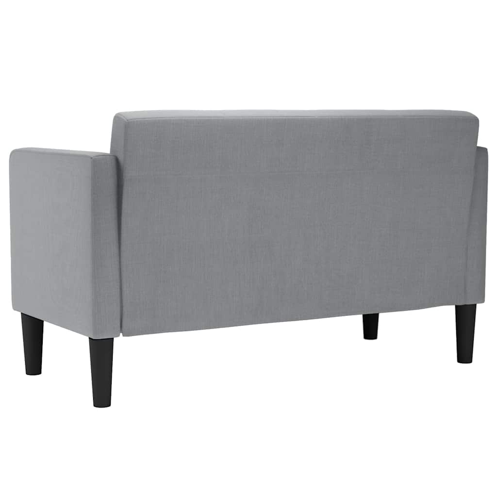 Világosszürke szövet loveseat kanapé 111 cm