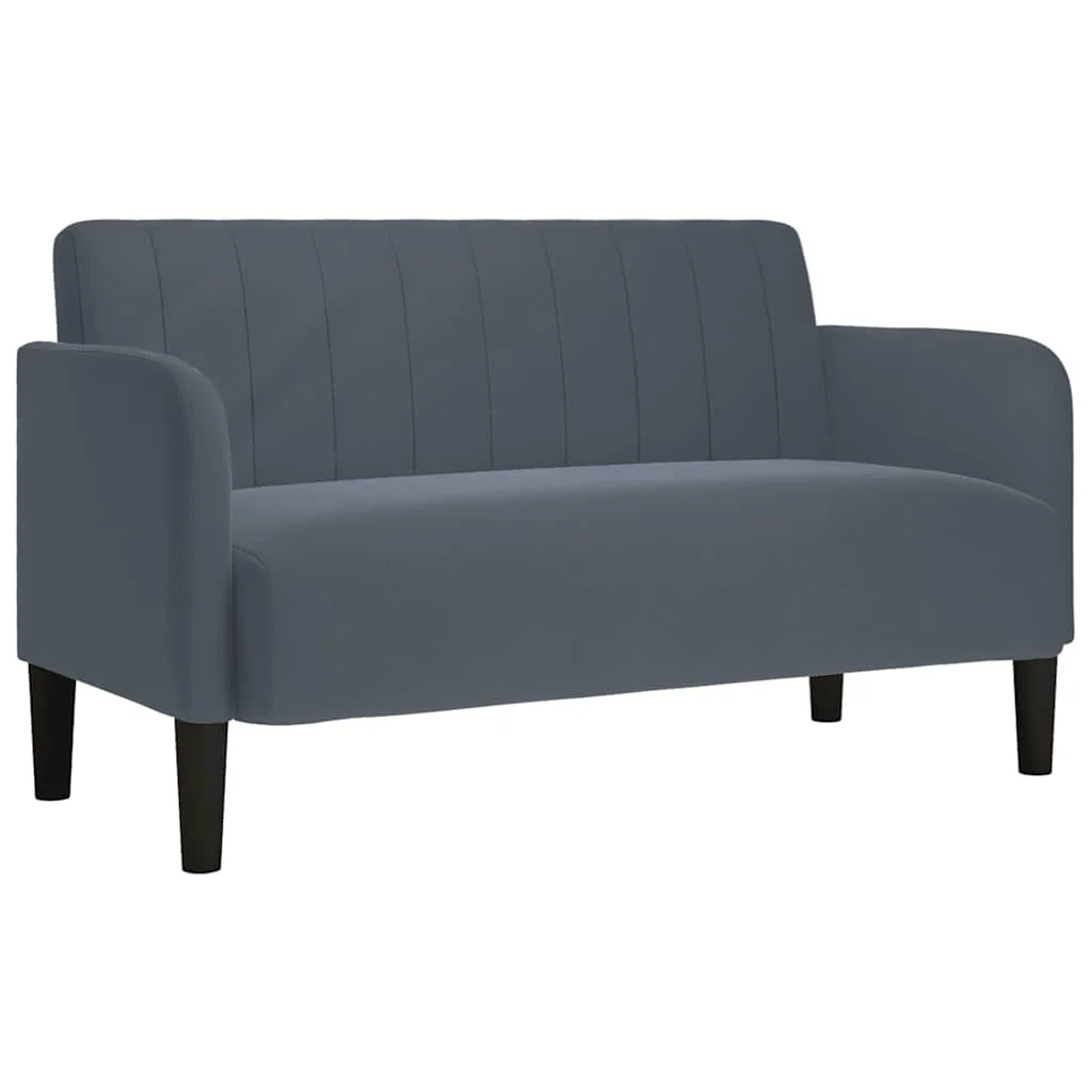 Sötétszürke bársony loveseat kanapé 109 cm
