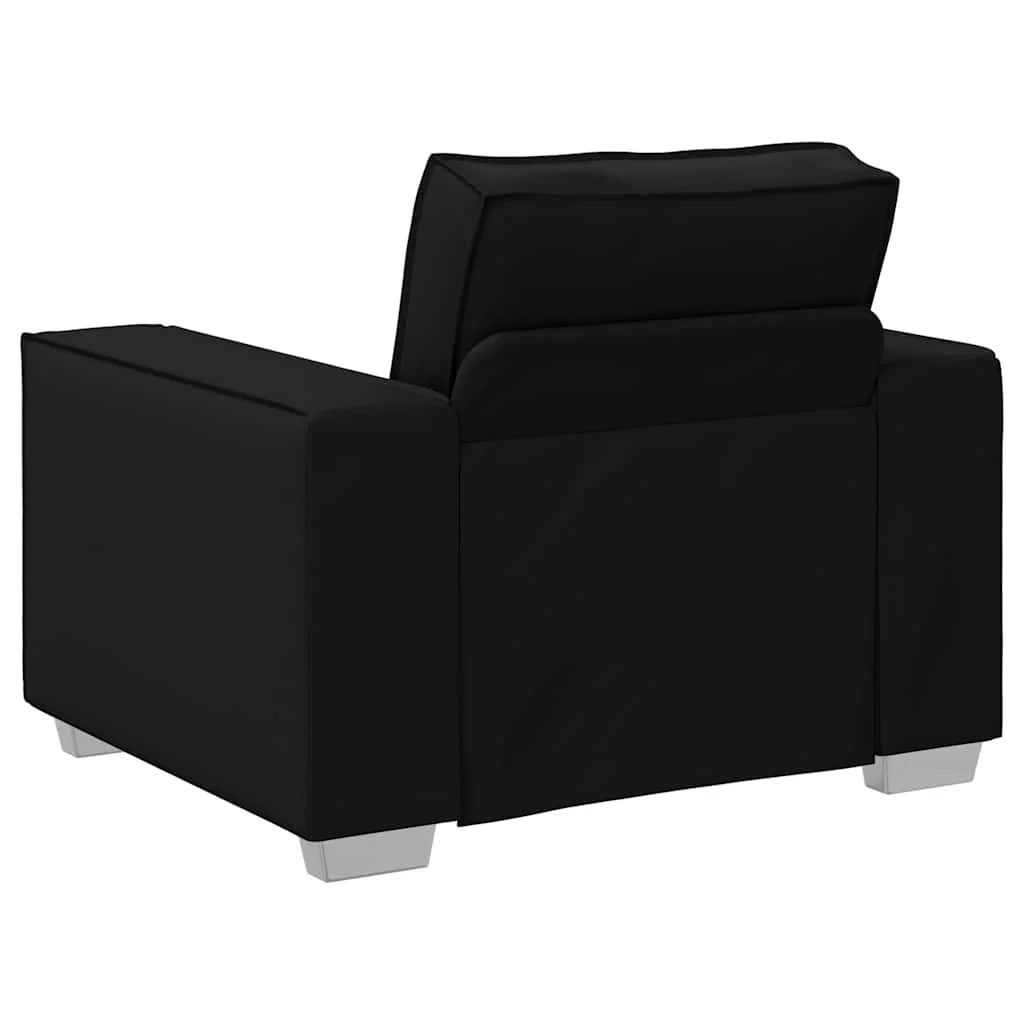 Fekete Műbőr Fotel - 59 cm