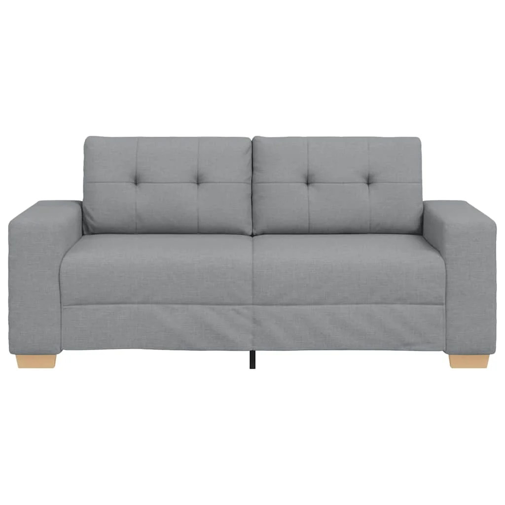 Világosszürke szövet loveseat kanapé 140 cm