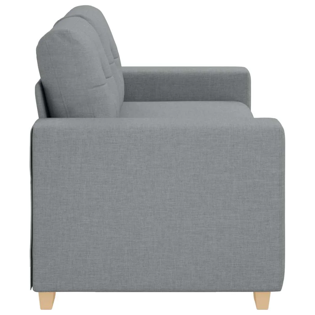 Világosszürke szövet loveseat kanapé 140 cm