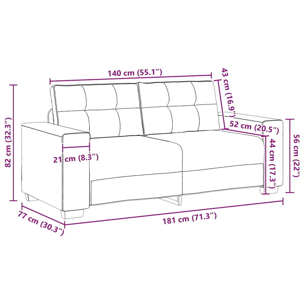Világosszürke szövet loveseat kanapé 140 cm
