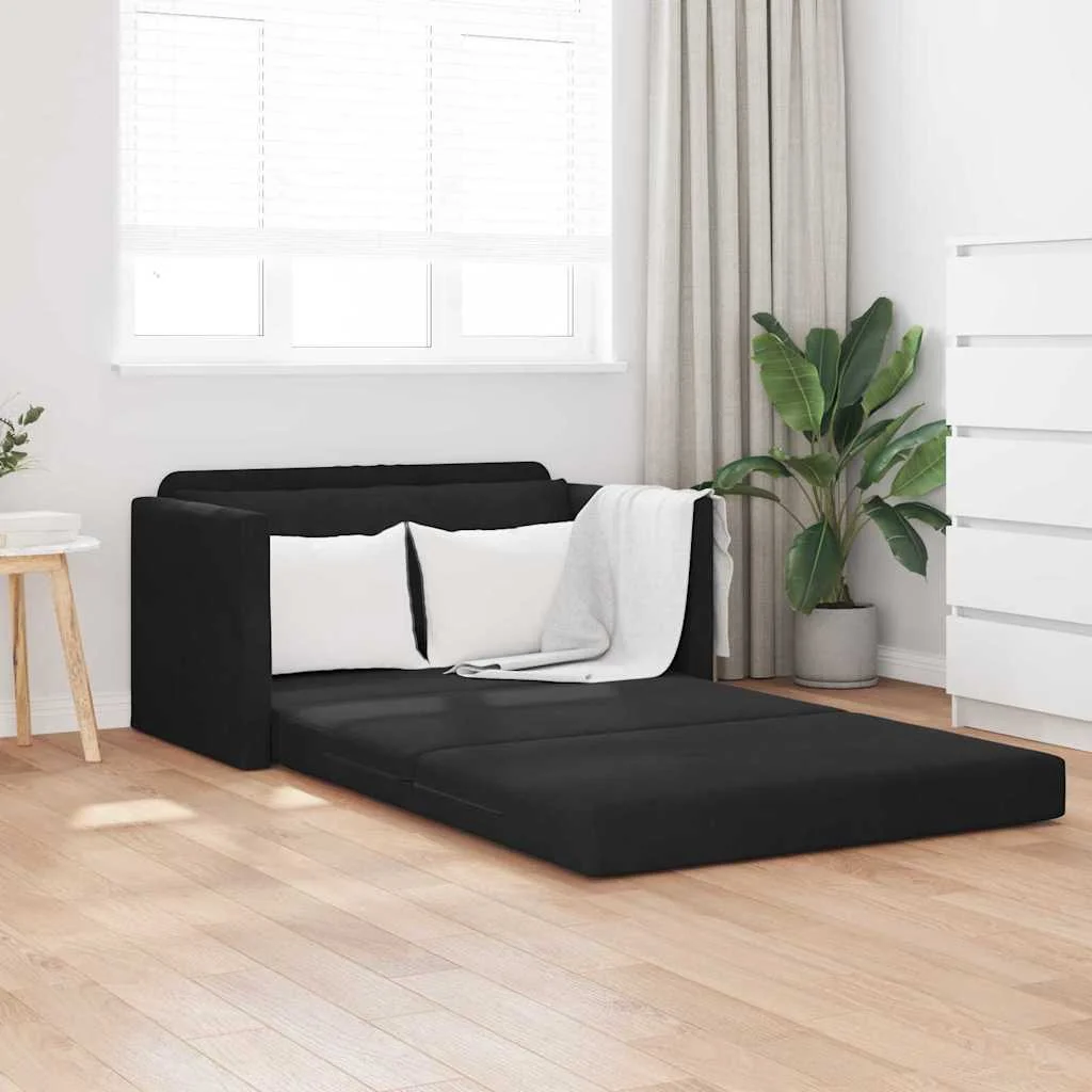 Kanapéágy 110cm Fekete Bársony