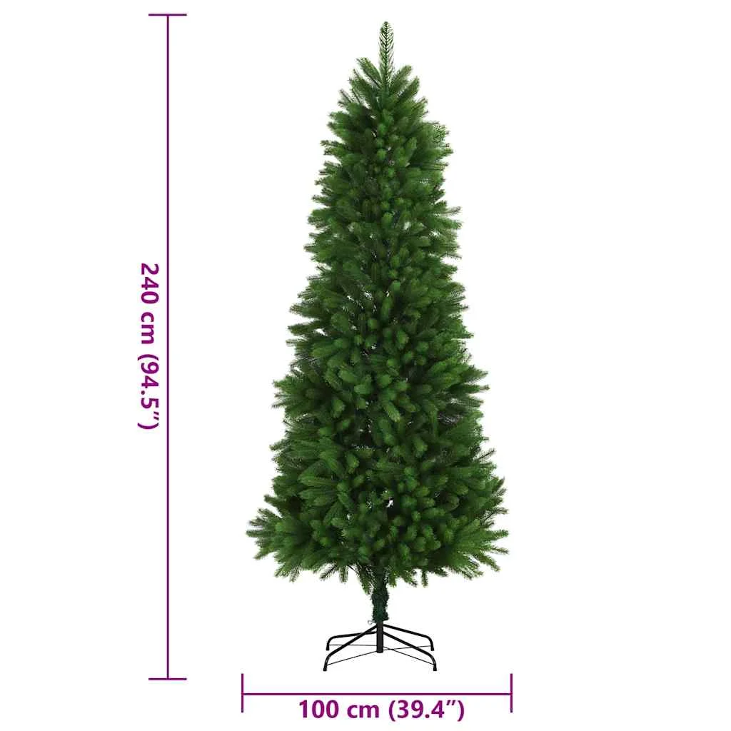 Zöld műkarácsonyfa élethű tűlevelekkel 240 cm
