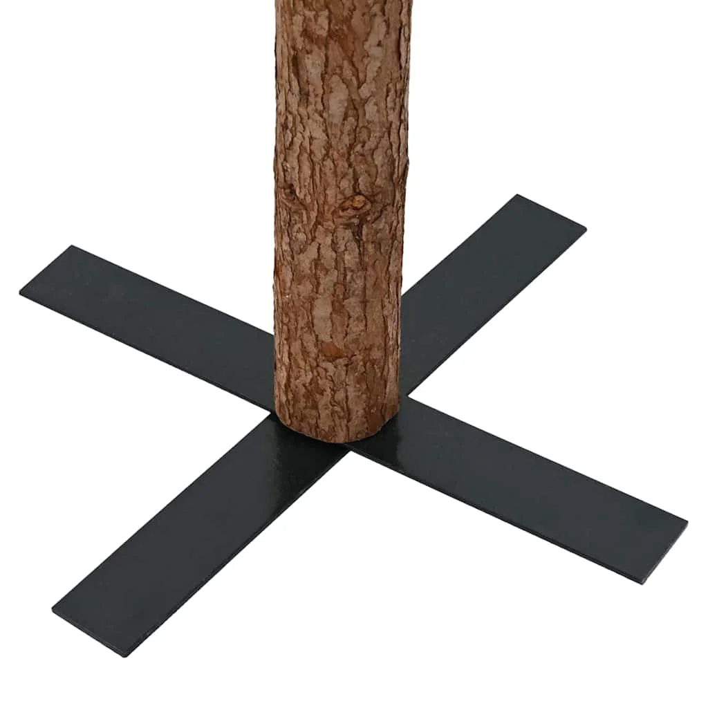 Karcsú karácsonyfa 300 LED-del Zöld 210 cm PVC és tömör fenyőfa