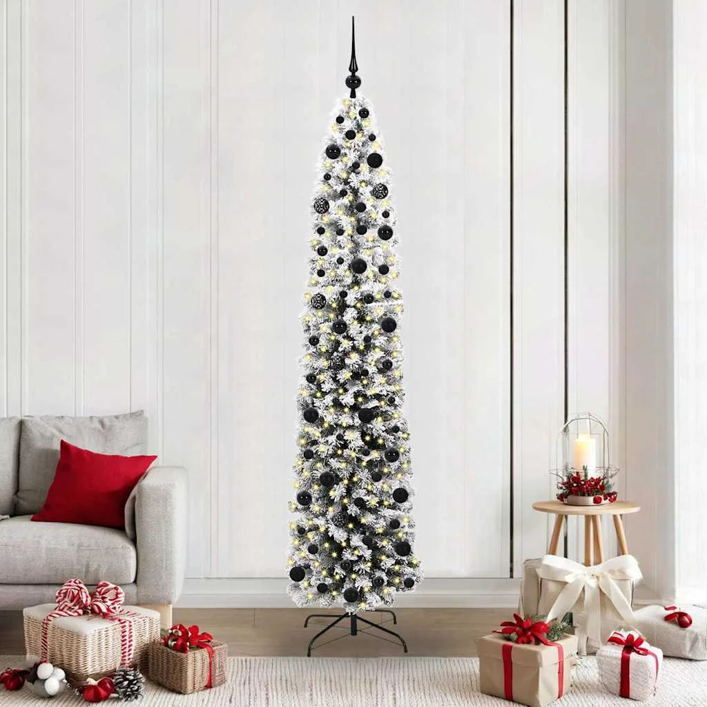 Mű karácsonyfa 300 LED-del Zöld 210 cm PVC, acél és műanyag
