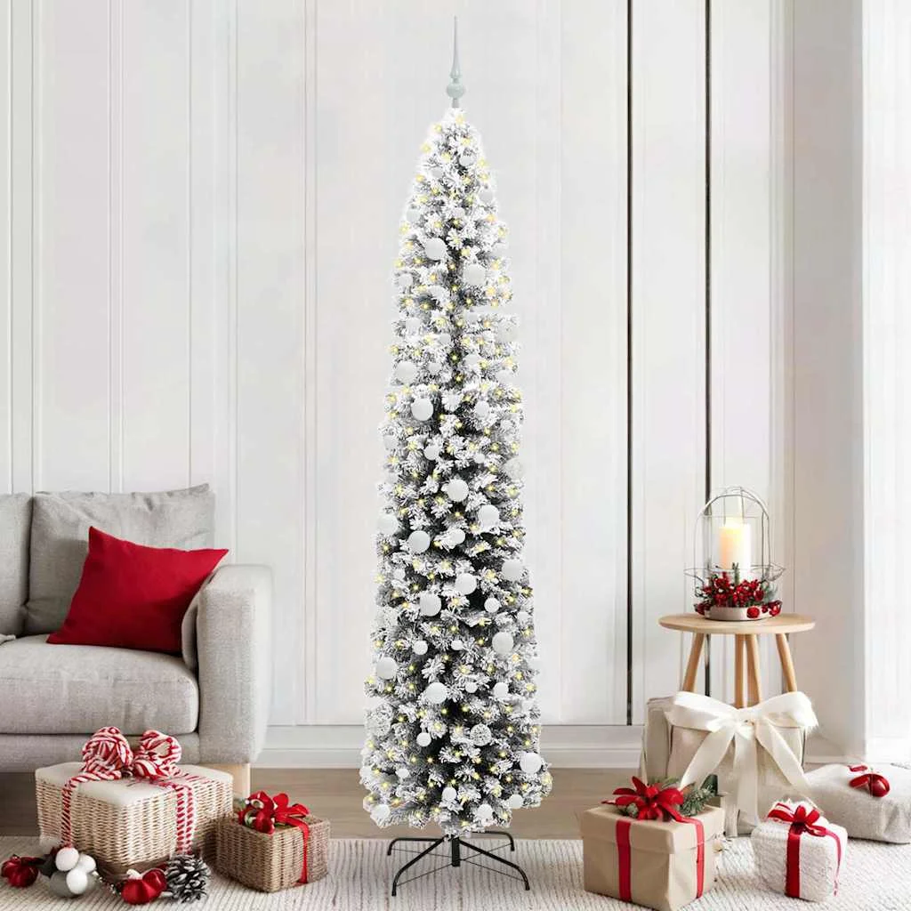 Mű karácsonyfa 300 LED-del Zöld 210 cm PVC, acél és műanyag